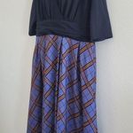 Eshakti  Chelsea style plaid purple black dress xl Photo 4