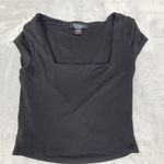 JOE & ELLE  Classic‎ Black Cap Sleeve Blouse Photo 0