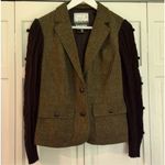 Kensie woolâblend tweed popcorn knit sleeve blazer m Photo 9