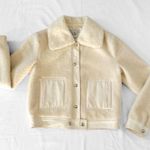 Urban Outfitters ★ UO Renewal Remnants Teddy Trucker Jacket - White ★ Photo 8
