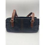 Fossil  Coronado Pebbled Leather Black/Brown Hand Bag‎ East West Photo 1