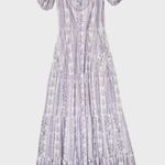 Smith & Quinn Womens Dress Purple Maxi Floral Puff Sleeve Tiered A Line Boho XS Photo 1