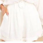 Red Dress Boutique NWT ivory linen shorts- L Photo 2