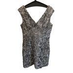 Scarlett Women's Floral Lace Sheath Dress Size 16 Silver Sleeveless V-Ne… Photo 5