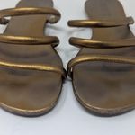 Schutz Flat Gladiator Slip On Sandal Gold Size 6.5 Photo 1
