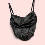 Urban Outfitters UO black silky cowl neck corset slinky crop top whimsigoth fairy Photo 3