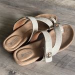 Giani Bernini  Memory Foam Rilleyy Gold Detail Velcro Strap Sandal NWOT Size 9 Photo 1