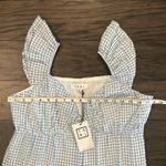 THML NWT  Blue and White Plaid Midi Dress Sz M Photo 6