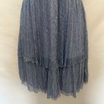 Trixxi Babydoll Slip Tiered Mini Dress Sz Medium Blue Shimmer Fairy Metallic Y2K Photo 4