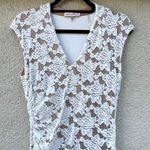 Rebecca Taylor  Lace Overlay Mini Dress 6 Beige Cream Photo 1