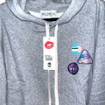 Wildfox  Merit Badges Harley Cropped Sweatshirt Hoodie Photo 3