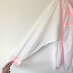 Pilcro Anthropologie  Embroidered Peasant Blouse White Pink Feminine Collared Photo 3