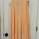 J.Crew NWT!!  Broken-In Jersey Tiered Maxi Dress in Light Orange Photo 9