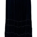 Chicos Black Velvet Silk Blend Maxi Skirt Tiered Ruffle Elastic Waist Size L Size L Photo 0