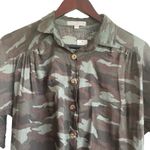 American Eagle Don't Ask Why Women Crop Top Tie Waist S Green Brown Camo Print Photo 8