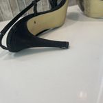 Caparros Black Satin Crystal Bow Sling Back Heel Evening Shoes size 8.5 Photo 5