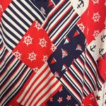 D & Co Beach Coverup Dress Patriotic Nautical USA Boat Size Large Pink Photo 5