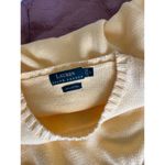 Lauren Ralph Lauren Polo L 100% Cotton Crew Cable Knit Sweater Butter Yellow GUC Size L Photo 6