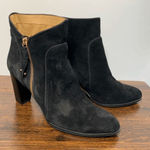 Adrienne Vittadini  Taki Black Faux Suede Heeled Boot Size 11M Photo 0