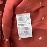 Madewell Dress Womens Medium Orange White Polka Dot Heather Button Front Casual Photo 6