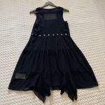 Diesel NWOT  Black Gold Asymmetry Black Sleeveless Knee Length Dress Pleated 38 Photo 6