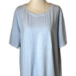 Wrap London Shirt Women 14 Blue Hemp And Organic Cotton Short Sleeve Jersey Tee Photo 0