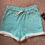 Forever 21 blue/green sweatpant shorts size medium NWT Photo 0