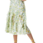 Alice + Olivia  Jocelyn Smocked Waistband Ruffle Skirt in Sun Ditsy Size 0 NWOT‎ Photo 0