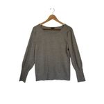 Talbots NWT  Women's Metallic Silver Long Sleeve Crew Neck Knit‎ Top Medium Photo 0