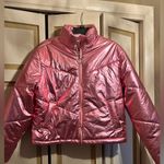 Anwnd Metallic Pink Puffer Jacket Photo 3