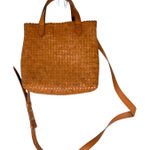 Madewell The Small Transport Crossbody Woven Leather Satchel Purse Handbag Brown Photo 0