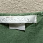 Enza Costa Green Sleeveless Silky Tank Slip Midi Dress Size Medium Photo 3