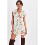 Free People Willow Embroidered Lace Minidress in Ivory Size Medium Photo 10