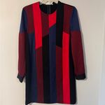 Sandro Paris Color Block Long Sleeve Dress size Small Red Photo 1