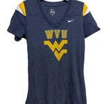 Nike WVU West Virginia University  Women's V-Neck Tee Shirt, Small Photo 0