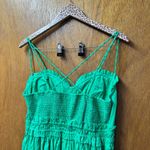 Anthropologie NEW Corset Sleeveless Tiered Midi Dress Kelly Green Medium M NWT Photo 6