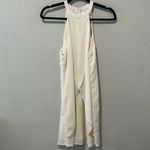 ALC Frank A.L.C White 100% Silk Cream Halter Mini Dress with Double Ruffle Layers, Size 8 Photo 1