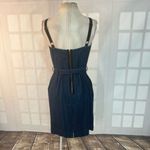 DKNY Blue Denim Belted Mini Pleated Sleeveless Jumper Dress Size Medium Photo 4