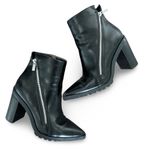 Charles by Charles David  Black Leather Heeled Boots zip sz 6 Photo 0