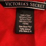 Victoria's Secret Victoria’s Secret Robe Ruffles Short Flutter Sleeved Love Print Red Kimono Style Photo 8
