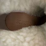 Schutz Zhara Black Leather Sherpa Lined Heeled Lace up Boots NEW Size 7 Photo 7