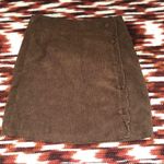 Brown corduroy mini skirt with ruffle detail faux buttons fitted aline #preppy #academia #steampunk #cottagecore Photo 0