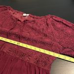 Simply Noelle  Burgundy Lace Blouse Photo 2