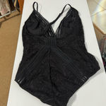 Ambrielle Woman's Large Black Passion Lace V Neck Adjustable Strap Bodysuit Sz S Photo 3
