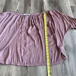 DO+BE  Womens S Mauve‎ Dolman Sleeve Long Sleeve Round Neck Oversized Blouse Photo 5