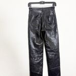 Aritzia Wilfred Melina Vegan Leather Pants Size 00 Black Straight Leg Photo 12