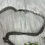 Icing feather blue beaded statement pewter necklace Photo 3