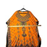 Sante Classics Kaftan Dress Women OS Orange‎ Paisley Kimono Duster Boho Cover Up Orange Size undefined Photo 5