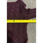 Ralph Lauren Lauren  Black Label Sweater Boat Neck Burgundy Cable Knit Sz,Medium Photo 5
