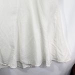 Catherines  Plus Size 26W 28W Midi Skirt 3X White Linen A-Line Flared Elastic 641 Photo 6